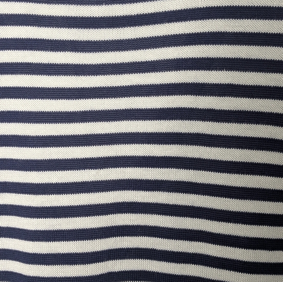 NWT Lauren Ralph Lauren Long Striped Silk Blend Cardigan Navy Nautical Size L - Picture 11 of 16